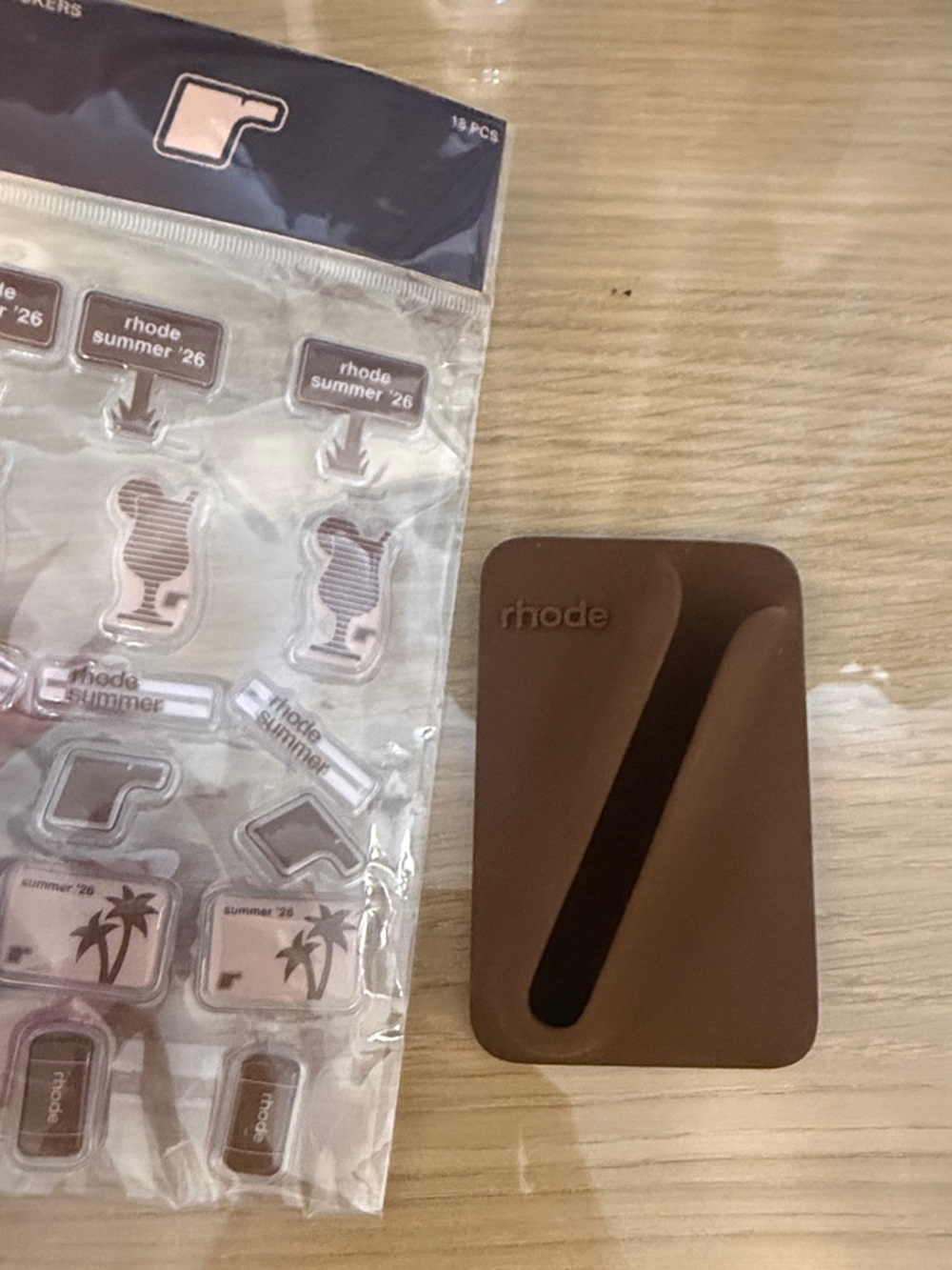 RHODE Brown Silicone Phone lip gloss Holder